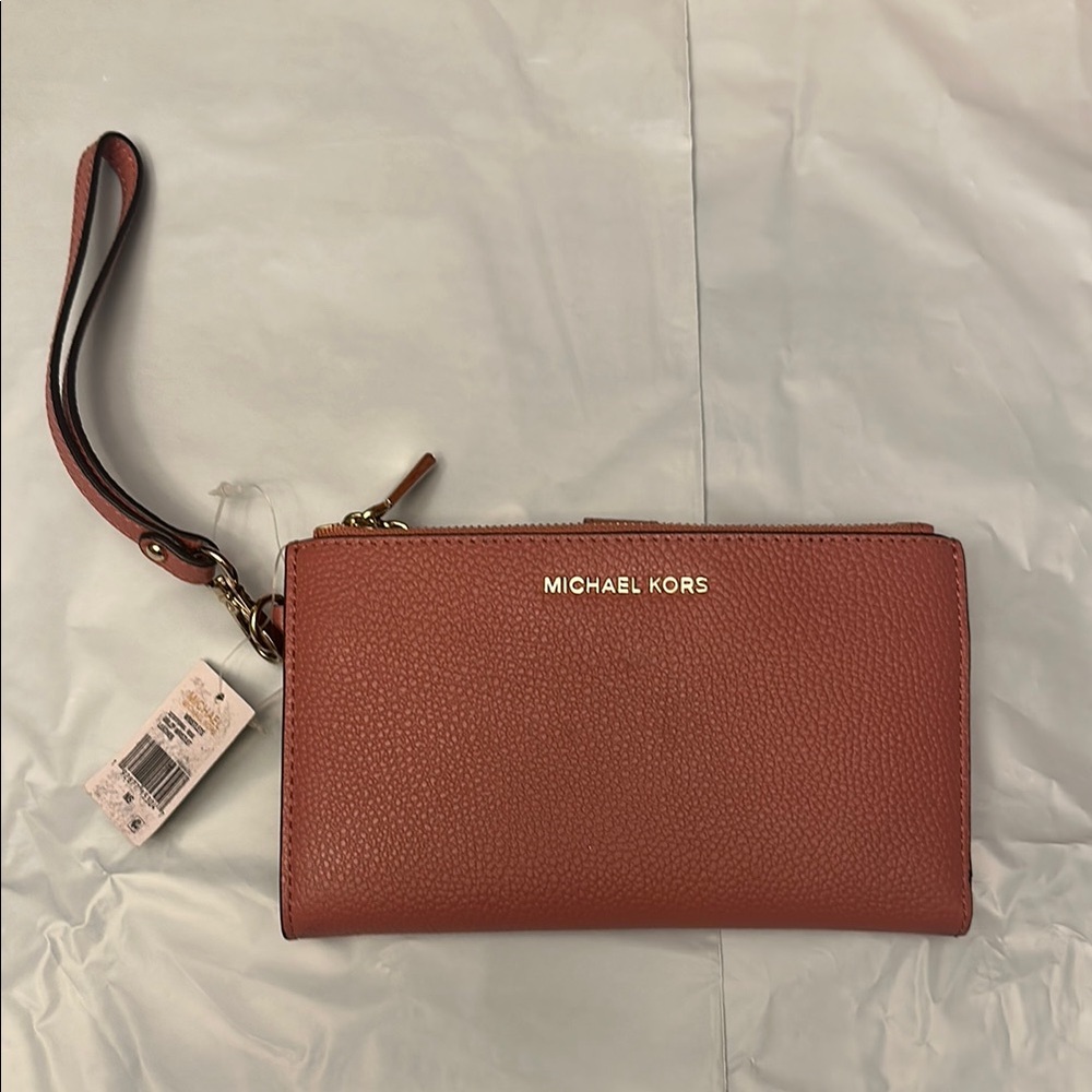 Michael Kors Terracotta Wristlet